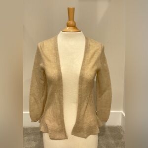 Banana Republic Elegant Tan Open Cardigan, Size Petite S